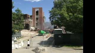 Wellesley High School 1938 Tower Comes Crashing Down [upl. by Ellehsram]