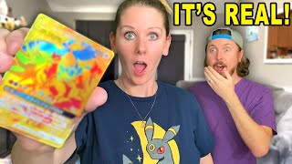 DID YOU KNOW THIS GOLD CARD IS REAL SHE JUST PULLED IT Custom Pokemon Cards Booster Box Opening [upl. by Yentyrb]