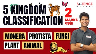 5 Kingdom Classification Monera Protista Fungi Plant Animal  2 Marks पक्केneerajsir biology [upl. by Oloap]