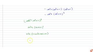 If sinxsin2x1 then write the value of cos8x2cos6xcos4x [upl. by Campagna634]