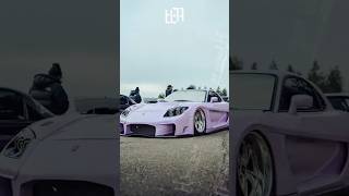 Rx7 vileside stanced 😍 pink automobile cars caredit mazda stanced trnding trendingshorts [upl. by Strang769]