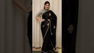 all heroines in Black saree photos 🖤🖤🖤🖤 [upl. by Nauqel]