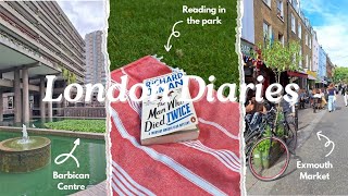 LIFE IN LONDON IN JULY  Visiting the Barbican Centre amp Exmouth Market reading in a park amp ACDC [upl. by Man]