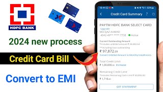 hdfc bank credit card convert into emi  hdfc bank credit bill into emi [upl. by Rici441]