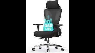 Big and Tall Office Chair for Heavy People 450LBS Capacity with Wide SeatHeavy Duty [upl. by Schaefer]