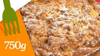 Recette de Tarte crumble aux pommes  750g [upl. by Adelbert754]