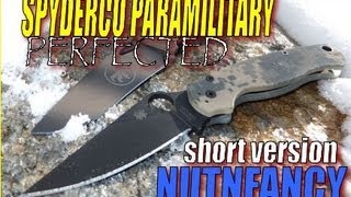 SHORT Version Spyderco Para Military 2 by Nutnfancy HoF Blade [upl. by Aldon458]