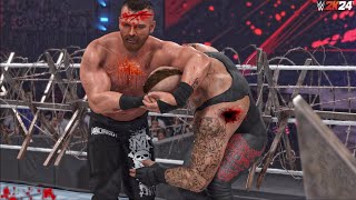 WWE 2K24 Jon Moxley vs The Undertaker  Barbed Wire Death Match PS5 Gameplay [upl. by Niwhsa]