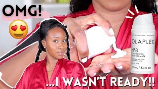 I TRIED OLAPLEX NO8 MOISTURE MASK ON MY RELAXED HAIR… THIS IS WHAT HAPPENED  RELAXED HAIR [upl. by Akili816]