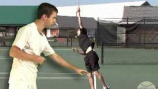 Tennis Lesson Serve Step 8  Follow Through [upl. by Ronnoc421]