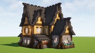 Minecraft How To Build A Big Medieval House  Tutorial amp Schematic [upl. by Acinehs]