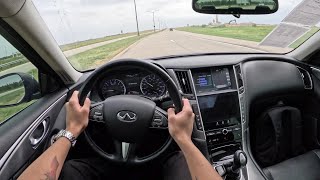 2014 INFINITI Q50 Hybrid Premium  POV Driving Impressions [upl. by Sulihpoeht]