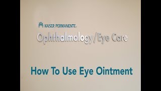 How To Use Eye Ointment [upl. by Elbert680]