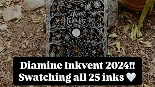 Diamine Inkvent 2024 • Black Edition 😎🖤 Spoiler Video Swatching all 25 inks [upl. by Chara]