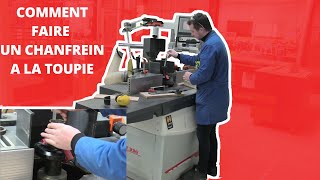 comment faire un chanfrein avec une toupie en toute sécurité Tuto utilisation dune toupie [upl. by Adnorat]