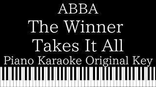 【Piano Karaoke Instrumental】The Winner Takes It All  ABBA【Original Key】 [upl. by Naivad]