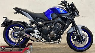 Yamaha Mt09 2020 Exhaust sound Yoshimura r77 full system [upl. by Danita671]