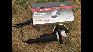 DrillMaster 7quot 10 amp Variable speed Buffer Polisher Review 60626 Harbor Freight [upl. by Aifos435]