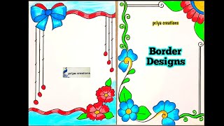 2 BORDER DESIGNSPROJECT WORK DESIGNSA4 SHEETFILEFRONT PAGE DESIGN FOR SCHOOL PROJECTASSIGNMENT [upl. by Ahsimat]