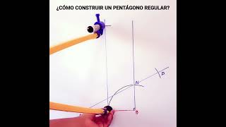 ¿CÓMO CONSTRUIR UN PENTÁGONO REGULAR DADO EL LADO  MATEMÁTICAS [upl. by Enyalaj]