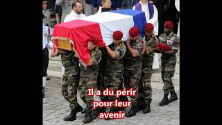 les larmes divoire 🇫🇷 chant militaireavec paroles [upl. by Nikola]