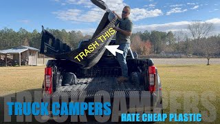 How to Remove Plastic Bedliner from Ford F350 to Haul your Truck Camper [upl. by Waddell]