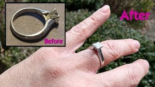 Shine and Polish a Platinum Diamond Ring with a Dremel Rotary Tool [upl. by Kimball880]