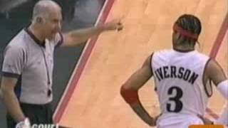 Allen Iverson amp Larry Brown argue with the NBA referee [upl. by Lala]