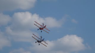 4K AeroSuperbatics Wingwalkers at Duxford summer airshow 2023 [upl. by Salomone257]