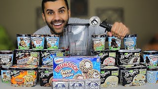 MIXING OVER 50 ICE CREAMS TOGETHER AND DRINKING IT MEGA MILK SHAKE DRINK [upl. by Nnodnarb]