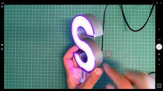 3D Printed LED Letter Lamp Video 3 [upl. by Shipley]