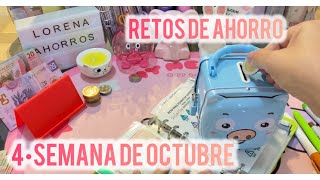 RETOS DE AHORRO 4• SEMANA DE OCTUBRE 🍀🎲💰💵🍁 retosdeahorro sistemadesobres comienzaelreto [upl. by Sinylg]