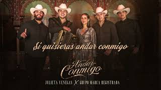 Julieta Venegas x Grupo Marca Registrada  Andar Conmigo Lyric Video [upl. by Darb900]