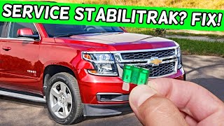 Why Service Stabilitrak Warning Chevrolet Tahoe Chevy Suburban 2014 2015 2016 2017 2018 2019 [upl. by Nnylaehs]