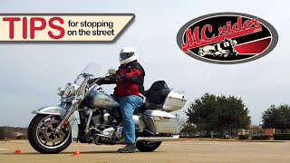 4 Tips for stopping a motorcycle on the streets [upl. by Yerkovich]