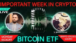 🔴LIVE  Most important week in crypto Bitcoin ETF  SPX  Macro CPI  Altcoins amp more [upl. by Survance]