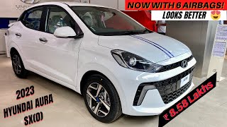 Hyundai Aura Facelift 2023 Top Model  Is it worth it ₹ 858 Lakhs 🤔  Full Review [upl. by Rehtul643]