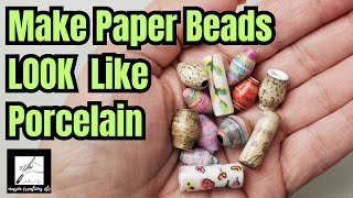 How to make AMAZING FANCY Paper Beads  LEARN all the BEST Tips Paper Beads Tutorial [upl. by Britte]