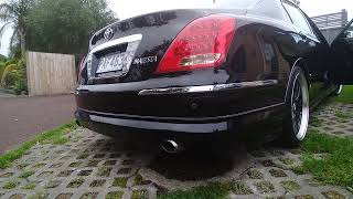 Toyota Crown Majesta UZS186 3UZ V8 muffler delete startup [upl. by Valencia849]