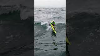 Paddling in Tide 🤟 onlineseakayaking surf anglesey practicepracticepractice [upl. by Samot]