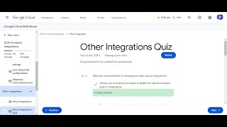 Other Integrations Quiz Solution  CCAI Frontend Integrations  Arcade Lessons  Arcade Classrooms [upl. by Stuckey246]