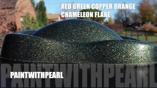 Red Green Copper Orange Chameleon flakes from Paint With Pearl [upl. by Casimire]