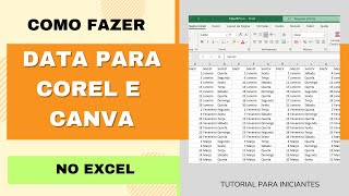 Como Fazer Data Para usa no Corel e no Canva [upl. by Berneta654]