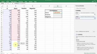 Using Excel to calculate a correlation coefficient  interpret relationship between variables [upl. by Tiphane]