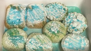 RECYCLED PASTE • BATH SPONGES SQUEEZING • RINSING 💙🤍💛 [upl. by Aihsenal185]