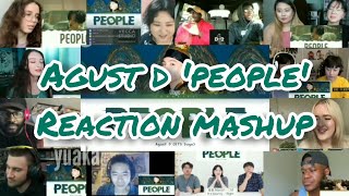 Agust D People  Reaction Mashup [upl. by Ailliw991]