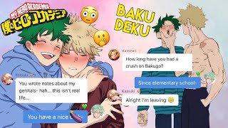 DEKU HAS NO FILTER 🧡💚  BakuDeku Truth Quirk  MHA Texting Story [upl. by Marquita]