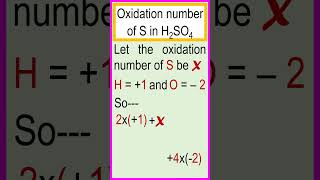 Determination of the oxidation number of S in H2SO4 chemistry [upl. by Alakam947]