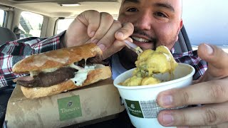 NEW Panera Bread Broccoli Cheddar Mac amp Cheese 🧀 Mukbang Review [upl. by Pavier]