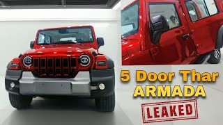 5 Door Thar  ARMADA completely Leaked before Launch [upl. by Anyrb751]